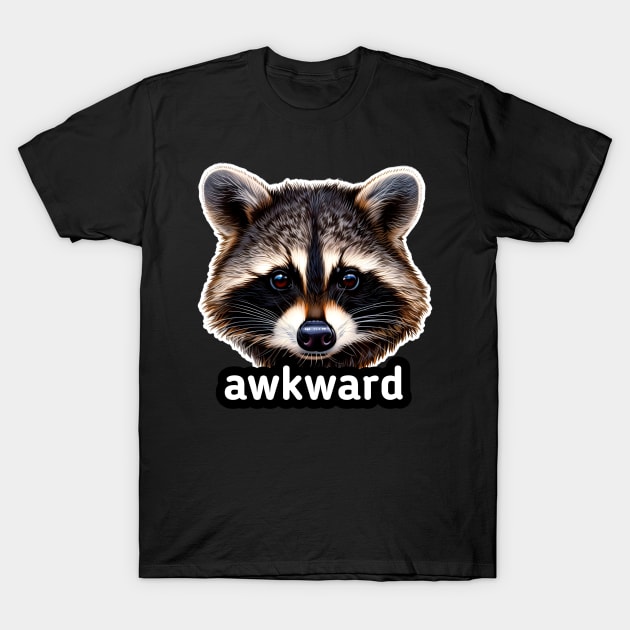 Awkward Trash Panda Raccoon T-Shirt by MaystarUniverse